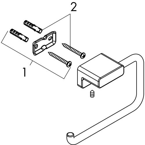 Hansgrohe Papierrollenhalter ohne Deckel AddStoris mattweiss 41771700