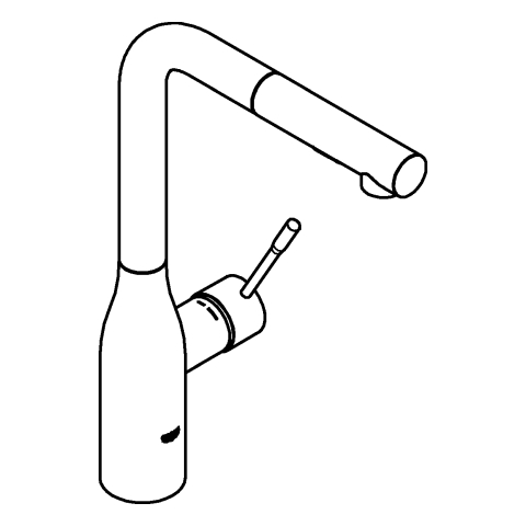 Grohe Essence Einhand-Spültischbatterie supersteel herausziehbare Spülbrause 30504DC0
