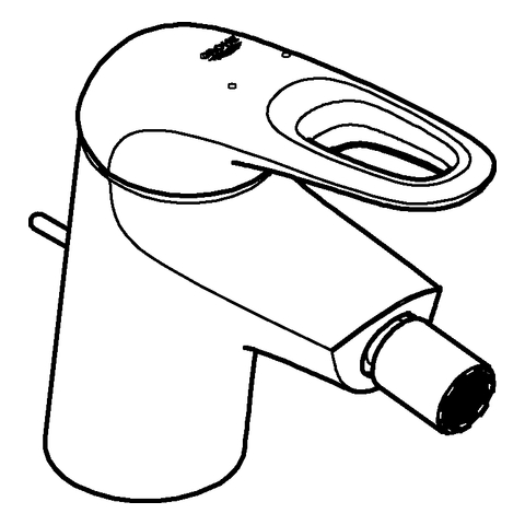 Grohe Eurostyle Einhand-Bidetbatteriechrom mit Zugstangen-Ablaufgarnitur 33565003