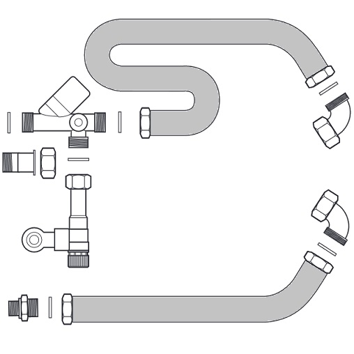 Buderus Anschluss-Set S-flex S120/S135/S160 63016494