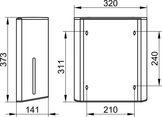 Keuco Papiertuchspender Plan silber-eloxiert 14985170000