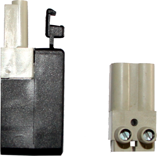 Wolf Stecker/Buchsen-Teil 2-polig Grau 2794016