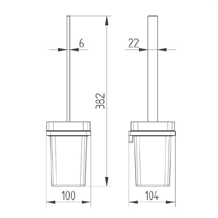 Avenarius Toilettenbürstengarnitur mit Schallschutzring 4802201040