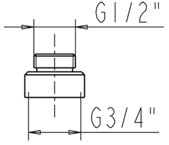 Ideal Standard JADO Adapter für AP-Armaturen, für Montage von G3/4-G1/2, Antik Nickel H960650F6