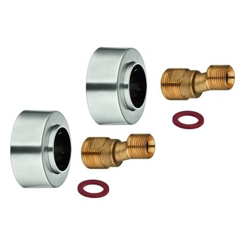 Grohe S-Anschluss 1/2" x 3/4" Verstellbarkeit 7,5mm supersteel 48453DC0