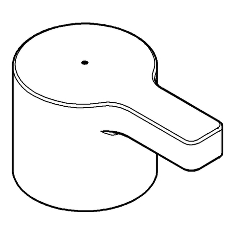 Grohe Griffpaar Markierung blau/rot für Lineare chrom 48316000