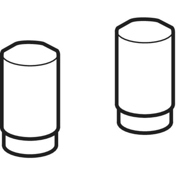 Geberit Set Gummidübel für WC-Sitz Scharniere (2 Stück) 597113000