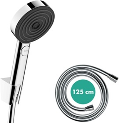 Hansgrohe Porterset Pulsify Select S 105 3 jet mit Brauseschlauch 1250mm chrom 24302000