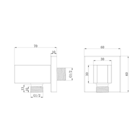 Avenarius Brausewandhalter mit integriertem Brauseanschluss ½" 9006998010