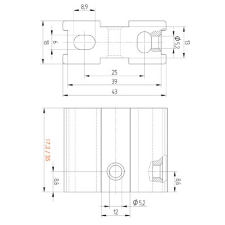 Avenarius Wandbefestiger lang 9009005000