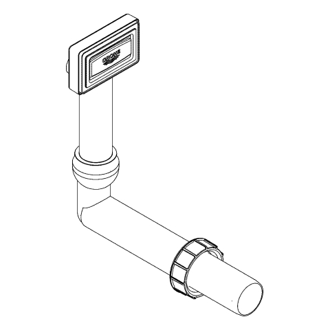 Grohe Abdeckelement für Überlaufgarnitur Einbauspülen edelstahl 42590SD1