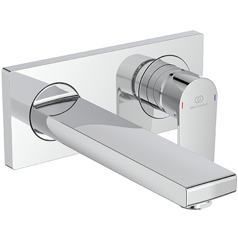 Ideal Standard Edge Waschtischarmatur Grande Unterputz chrom, Ausladung 191mm, 5 l/min., Bausatz 2 A7116AA