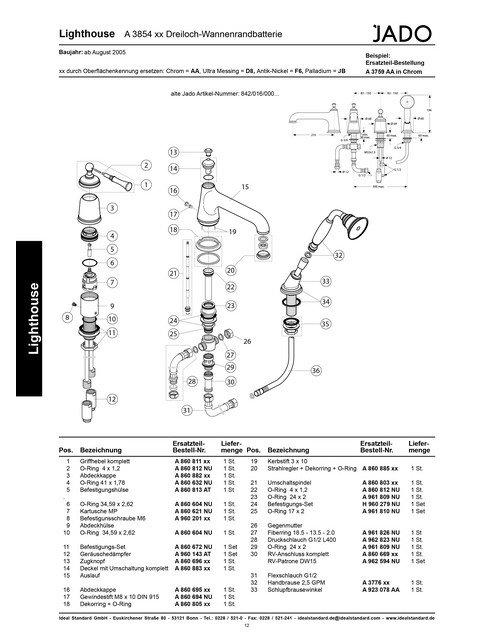 Ideal Standard Zugknopf chrom A860696AA