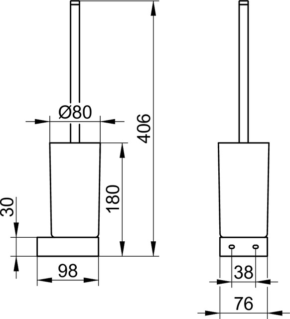 Keuco Glas Einsatz Edition 300, Echtkristall mattiert, lose 30064009000