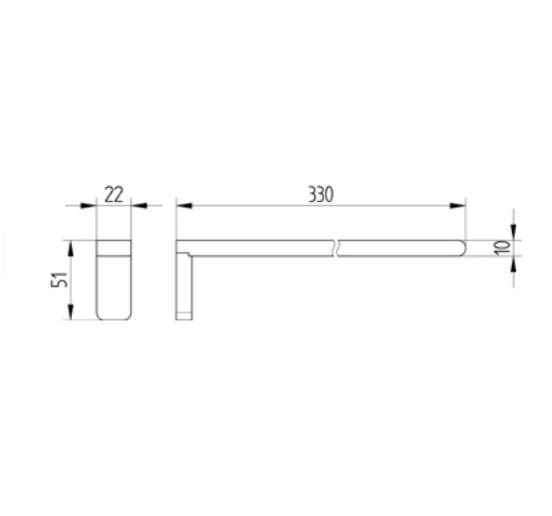Avenarius Handtuchhalter einarmig 33cm 2401415010
