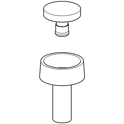 Grohe Druckknopf und Rosette mattchrom/chrom 37117PI0