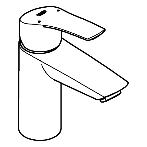 Grohe Einhand-Waschtisch-Batterie Eurosmart S-Size chrom glatter Körper 32467003