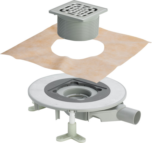 Viega Bodenablauf Advantix Top 4914.21 in DN50 Kunststoff Rahmen aus Edelstahl 669270