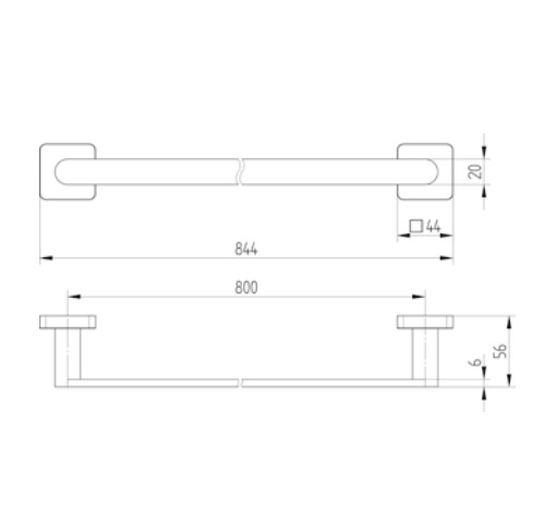 Avenarius Badetuchhalter 80cm 2403080010