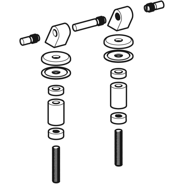 Geberit Set Scharniere für Urinaldeckel Pareo / Visit 597146000