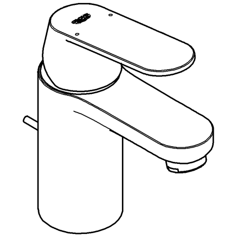 Grohe Eurosmart Cosmopolitan Einhand-Waschtischbatterie chrom EcoJoy Zugstangen-Ablaufgarnitur 3282500E