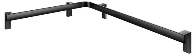 Keuco Dusch und Wannenhandlauf AXESS rechts 650/850mm schwarz matt 35011376801
