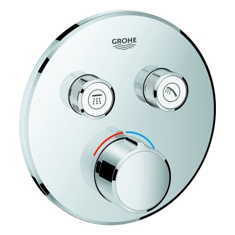 Grohe Unterputzmischer SmartControl chrom rund Fertigmontage-Set 2 Absperrventile 29145000