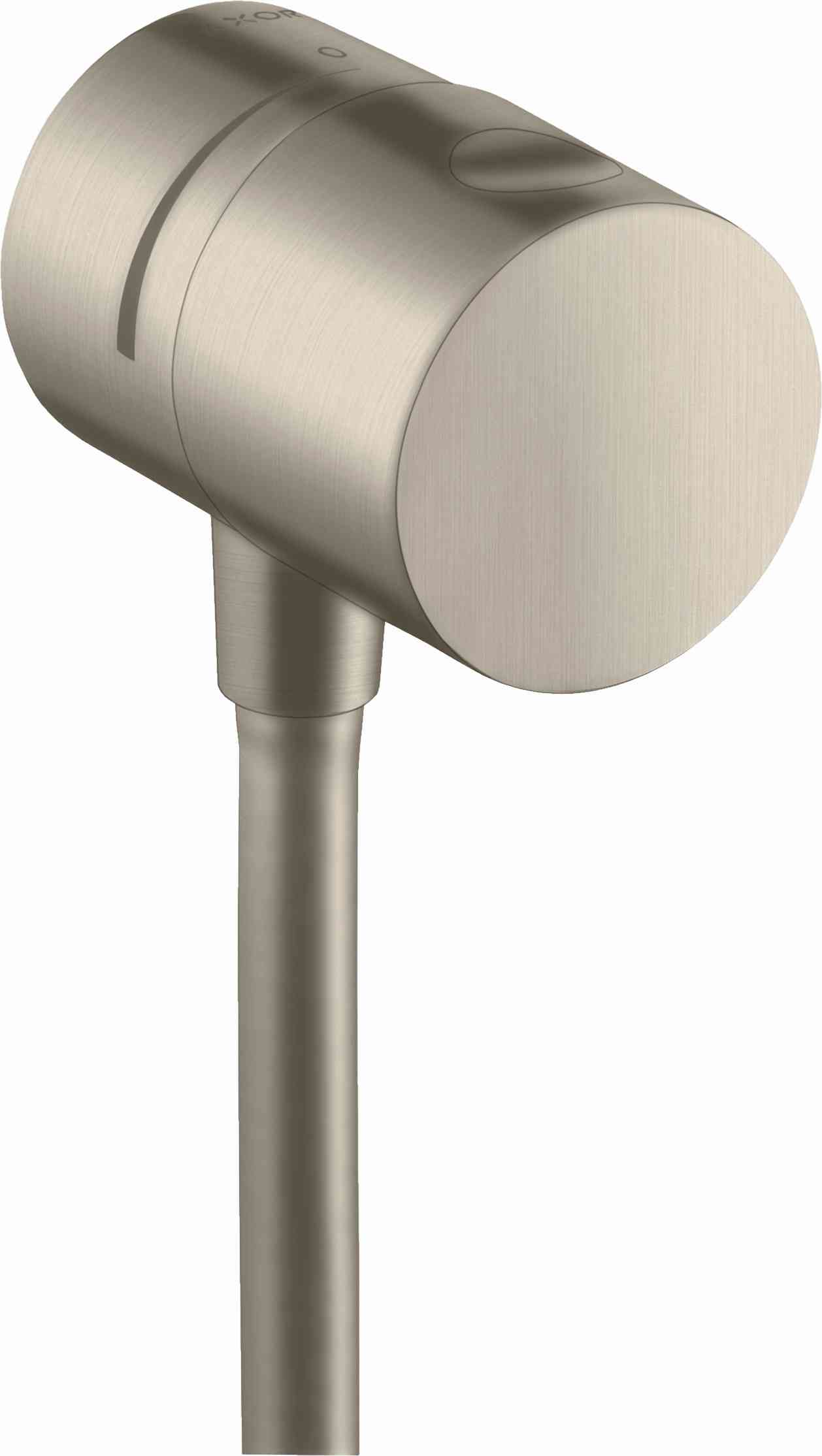 Hansgrohe Wandabsperrventil Axor Uno Fixfit Stop brushed nickel mit Schlauchanschluß 38882820