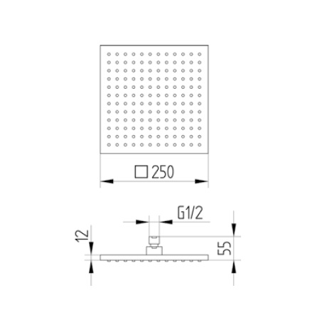 Avenarius Regenbrause 250 x 250 x 12mm 9006919010