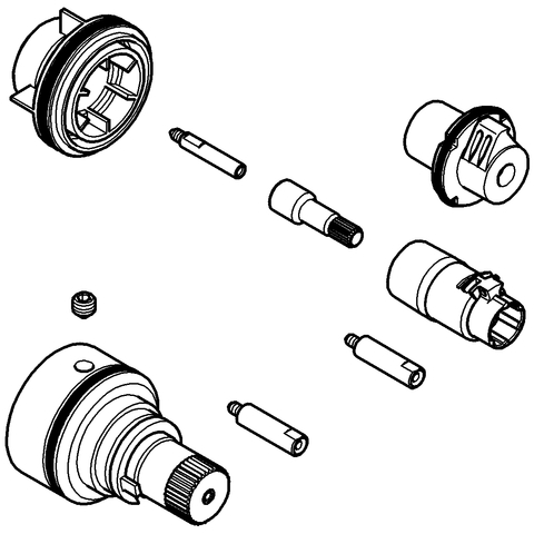 Grohe Verlängerungsset 27,5mm für Rapido T bei Zentral-/Brause-Thermostat 47780000