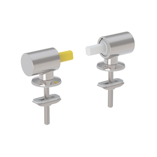 Geberit Set Scharniere für WC-Sitz mit Absenkautomatik, verchromt 598035000