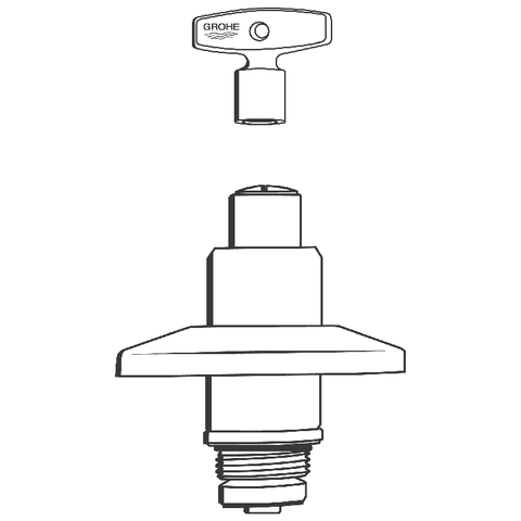 Grohe Oberteil 3/4" für Unterputz-Ventile mit Steckschlüssel chrom 11551000
