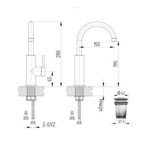 Avenarius Waschtisch-Einhand-Mischbatterie 2806020010