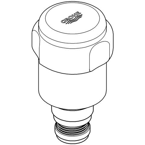 Grohe Oberteil WAS-Griff DN10 mit Rückflussverhinderer chrom 41816000