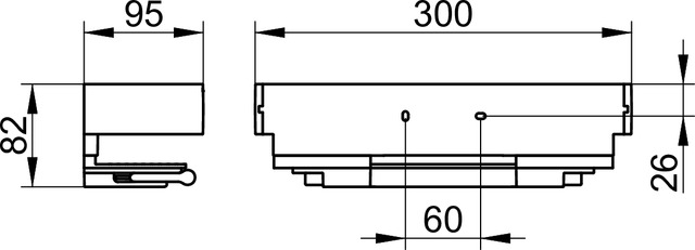 Keuco Duschkorb mit Glasabzieher Edition 11, mit Glasabzieher, verchromt / Alu 11159010000