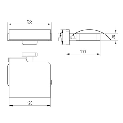 Avenarius Papierhalter mit Deckel 2402000010