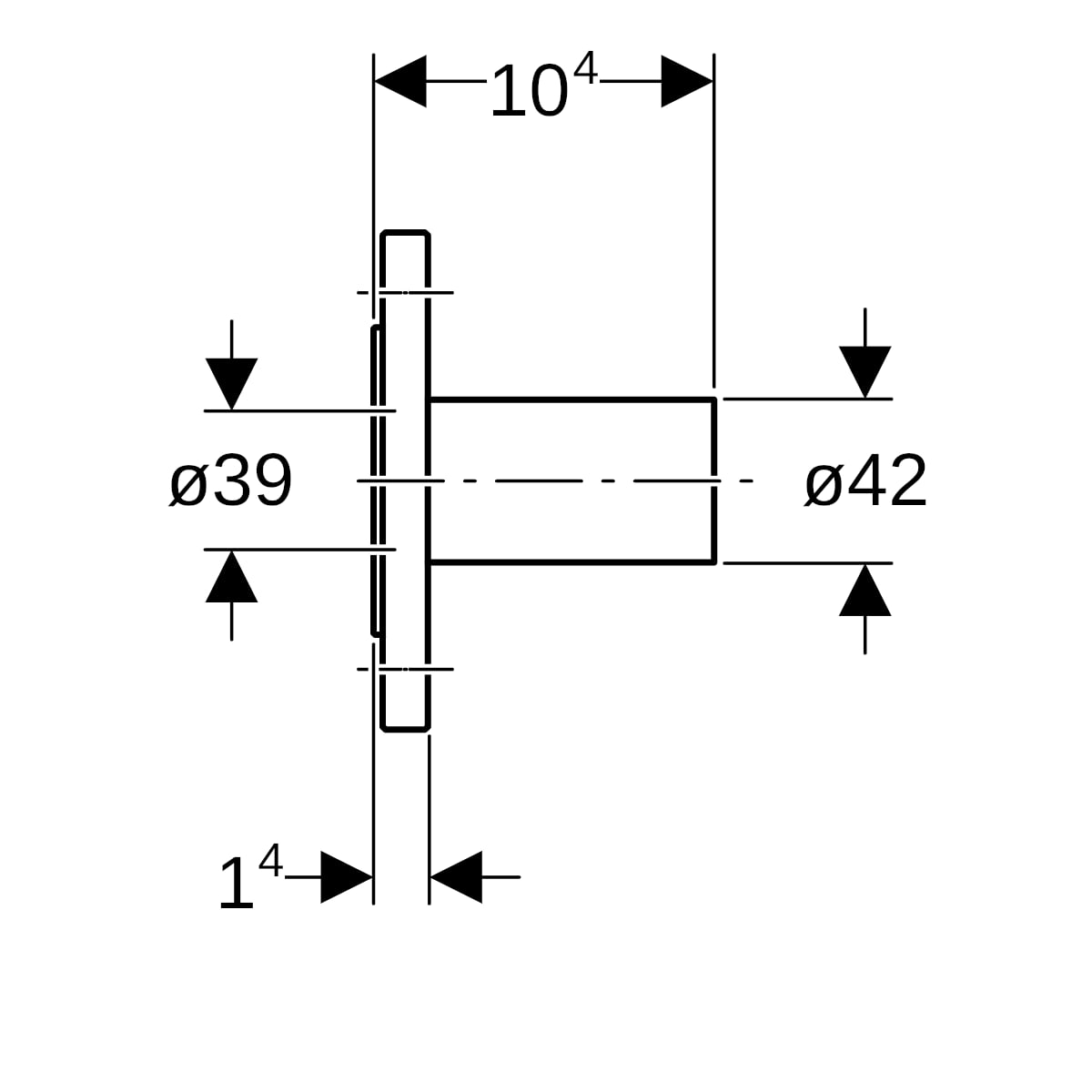 Geberit Mapress C-Stahl Flansch PN 6 mit Einschubende d42 23767