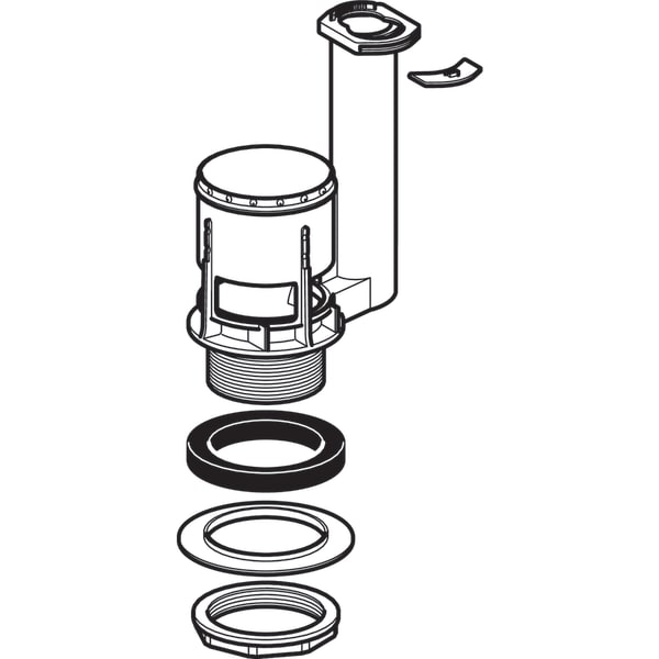 Geberit Typ 280 Bassin für Spülventil Rd60x1/8, L:30mm 241.801.00.1