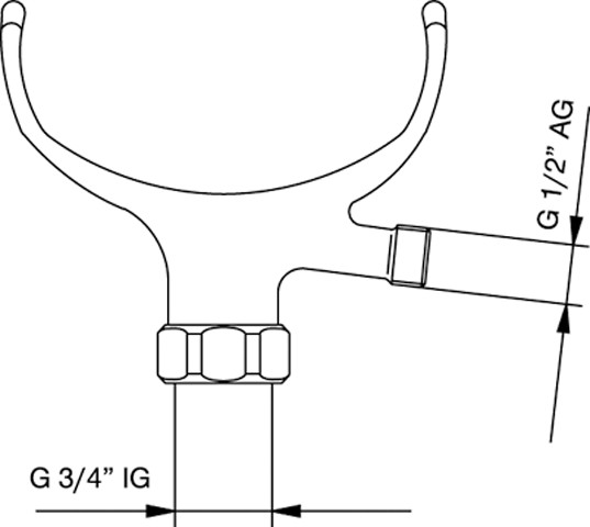 Ideal Standard Jado Auflegegabel RETRO, Edelmessing H960319A9