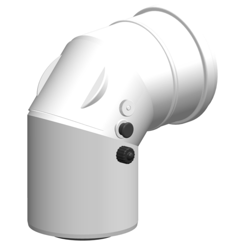 Atec PolyClassic 87 Grad-Kontroll-Bogen mit Messöffnungen DN80/125 kurz 1273