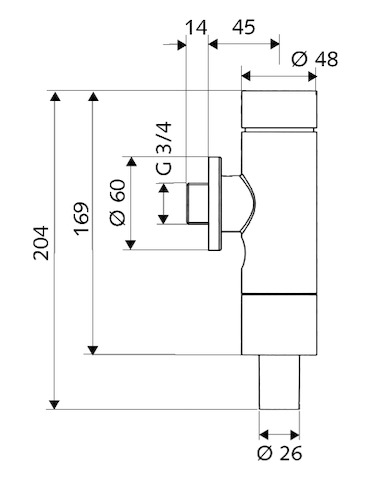 Schell AP- WC-Druckspüler SCHELLOMAT Basic, Niederdruck, 1", chrom 022520699