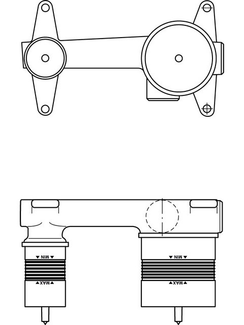 Ideal Standard Up-Bausatz 1 für Einhebel-Wand-Waschtischarmatur A5948NU