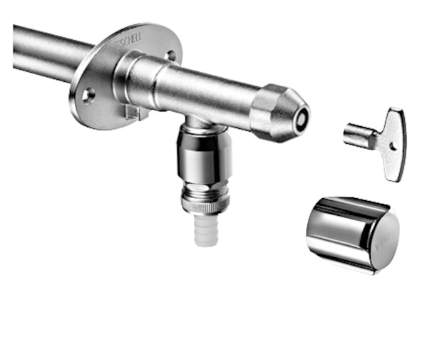 Schell Außenwandarmatur POLAR II, RV, RB frostsicher, Komplettarmatur, mattchrom 039960399