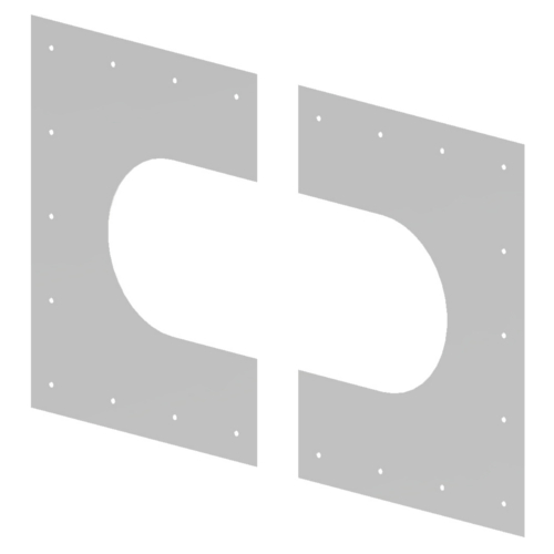 Atec PolyTwin Abdeckblende DN80/125 für innen + außen bis 45 Grad Neigung, weiß 1429