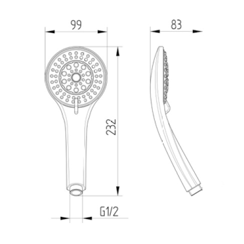 Avenarius Handbrause 5-fach verstellbar 9007359010
