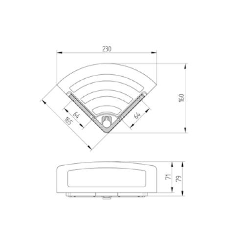 Avenarius Duschablage - Eckmodell abnehmbar 9014019010