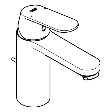 Grohe Eurosmart Cosmopolitan Einhand-Waschtischbatterie chrom mittelhoch Zugstangen-Ablaufgarnitur 23325000