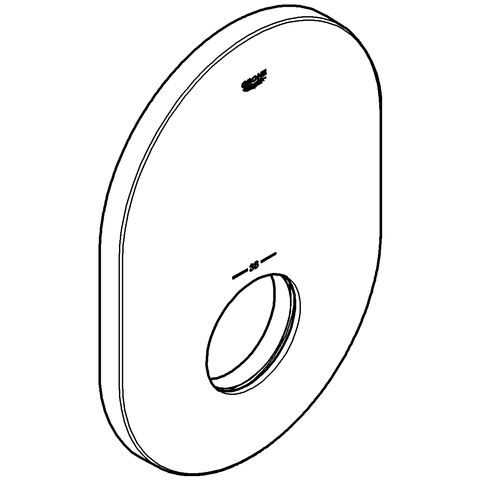 Grohe Rosette chrom für Thermostate 47807000