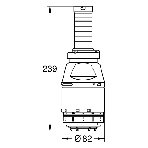 Grohe Ablaufventil unterbrechbar für WC-Spülkasten 42690000