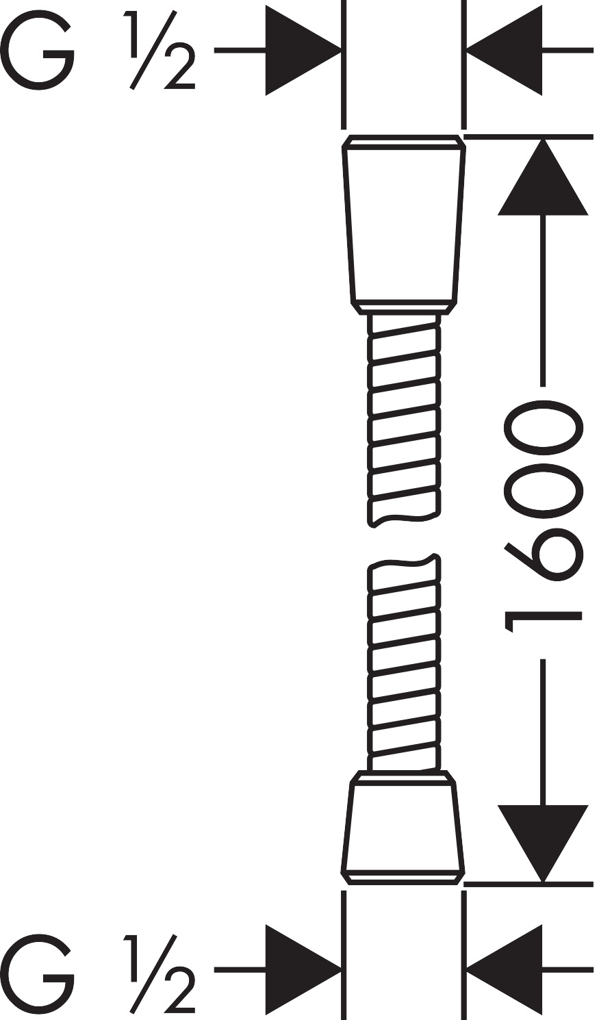 Hansgrohe Brauseschlauch Sensoflex 1600mm chrom 28136000